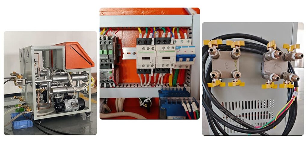 The water pump, main pipeline and circuit details of the mold temperature controller