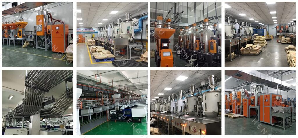 Injection molding central feeding system dehumidification drying application